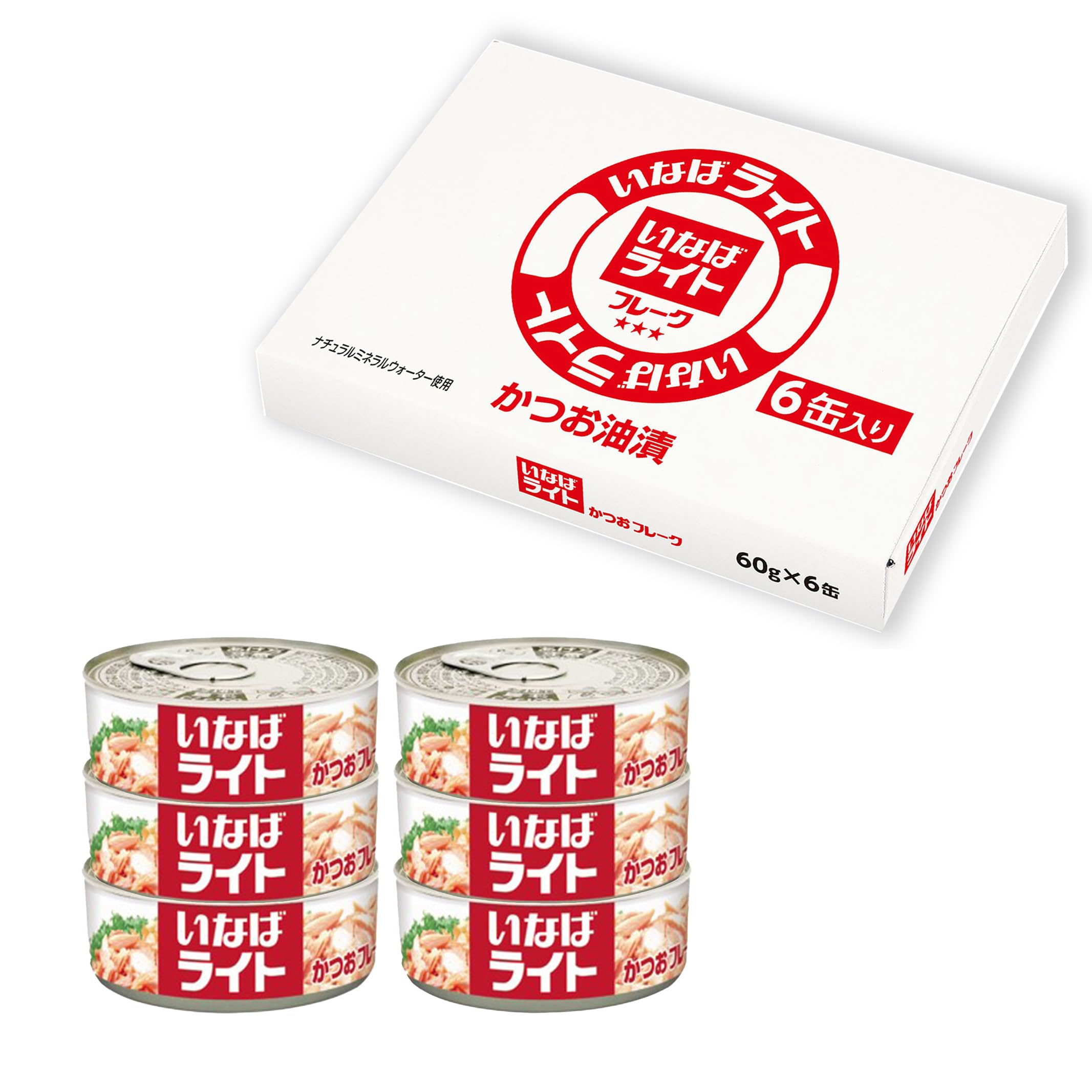 いなば食品 ライトフレーク 60g×6缶箱入り