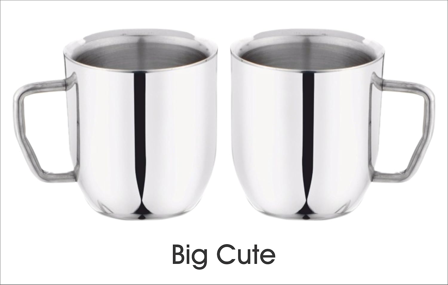Buy Meet Stainless Steel Double Wall Coffee Mug Set Big Cute 100 Ml 2 Pcs Set Online At Low Prices In India Amazon In