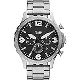 Fossil Men's Nate Oversized Stainless Steel Chronograph Watch