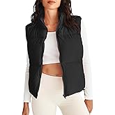 MEROKEETY Puffer Vest Women 2025 Fall Winter Sleeveless Jackets Lightweight Warm Stand Collar Quilted Zip Up Coat