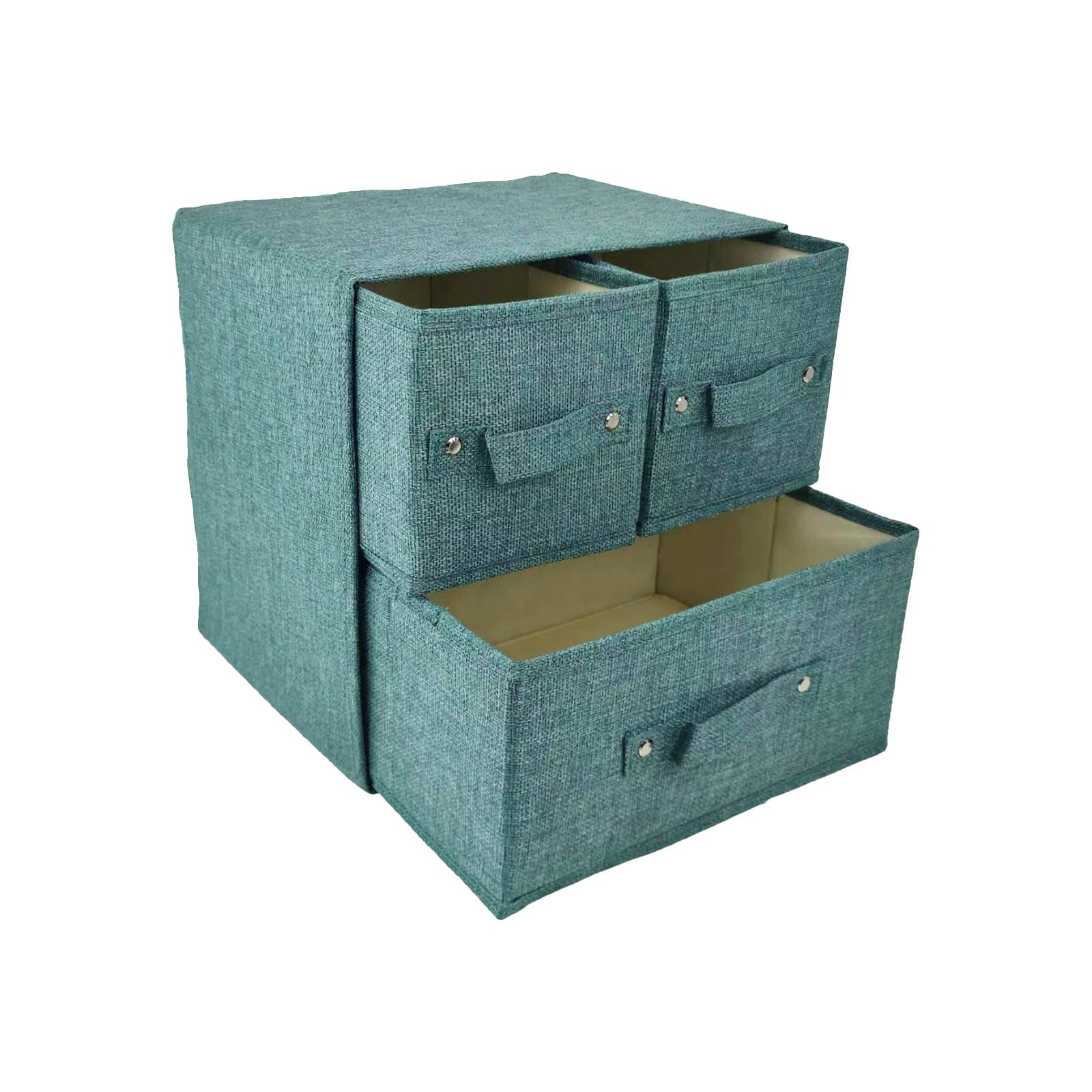 Sock Underwear Drawer Organiser with Lid - Wardrobe Clothes Storage Boxes with Dividers, Foldable Fabric Closet Organizer for Bra, Sock, Shirt, Sweater, Leggings, Pants, Ties (1 Pack)