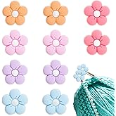 10 Pack Cute Flower Needle Point Protectors Silicone Needle Point Protectors Knitting Accessories and Supplies Knitting Needle Stoppers Knitting Needles Point Protectors Knitting Tools