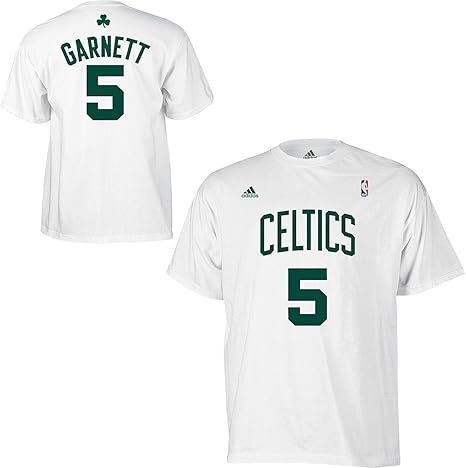 Amazon.com: Boston Celtics Kevin Garnett Net Print White T Shirt (XXL): Sports & Outdoors