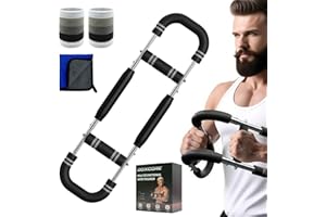 DOXCORE Twister Arm Trainer, 60-110lb Adjustable Resistance Workout Equipment Twister Arm Chest Exerciser Power Twister Bar, Portable Chest Press Machine Detachable Design Fitness for Home & Gym