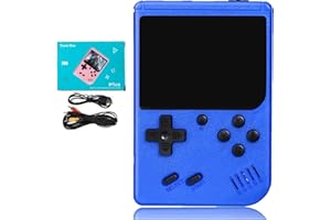 NIVILLE Retro Handheld Game Console with Gamepad,Gameboy Color with 500 Classic Games,Video Gaming Support for Connecting TV & Two Players (Blue)