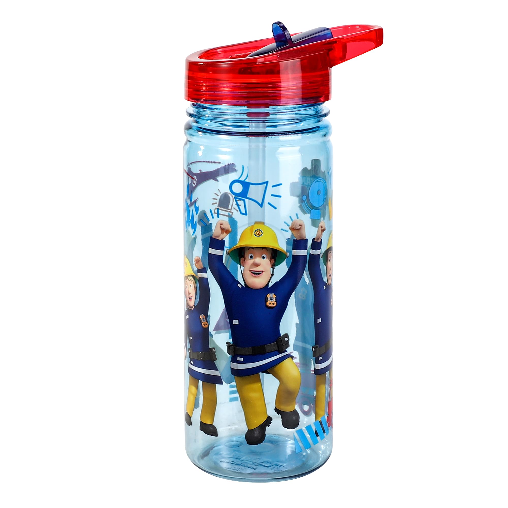 Stor Fireman Sam 580ml Water Bottle for Kids School Drinks Bottle Made of Durable Ecozen Reusable BPA Free