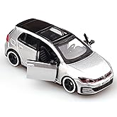 Bburago 1:64 Scale Car Model Alloy Diecast,Openable Doors,Mini Vehicles Toys for Kids Gift VW Golf GTI Car Lovers Collection
