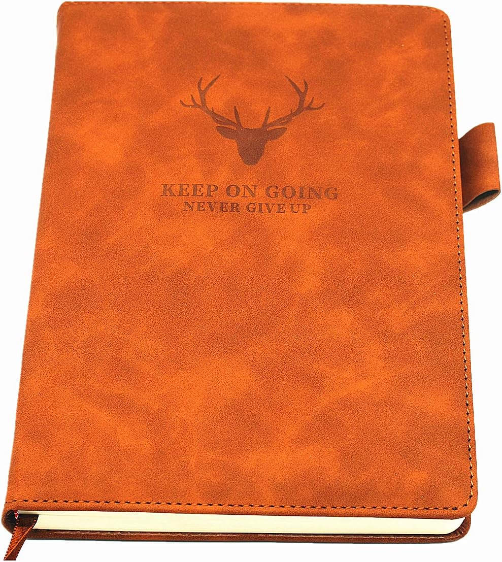Earning Power A5 Ruled Hardcover Notebook 360 Pages Thick Paper 8.3x5.7 Brown