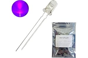 WOTOFULIN 5mm Pink LED Diode Lights 100pcs DC 3V 20mA Round Clear Lens Electronics Components Light Emitting Diodes LED Light Bulbs