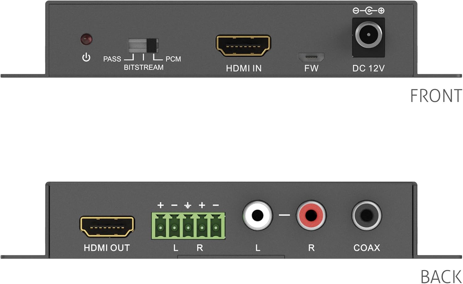 PureTools PT-C-HDADE HDMI Audio De-Embedder, 4K (60Hz 4:4:4), black - Image 5