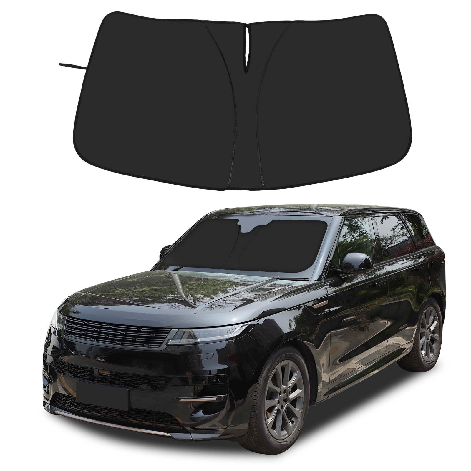 Photo 1 of HIRUFAIT Windshield Sun Shade Compatible with L@nd Rover Range Rover Sport 2023 2024 2025, Front Window Sun Visor Protector, Foldable Car Reflective Blocker UV Rays and Heat (Style B)