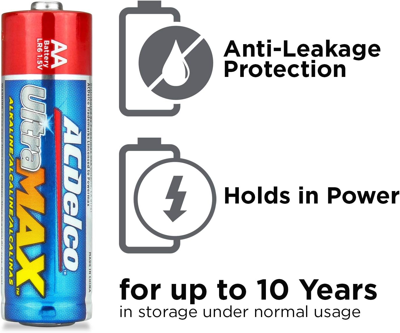 ACDelco 10-Count AAA Batteries, UltraMAX Super Alkaline Battery: Health & Personal Care