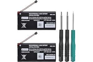 REACELL HAC-006 Battery Replacement Compatible with Nintendo Switch HAC-015 HAC-016 Left & Right Joy-Con Controller, 2 Packs Battery Pack for Joy-Con with DIY Repair Tool Kit