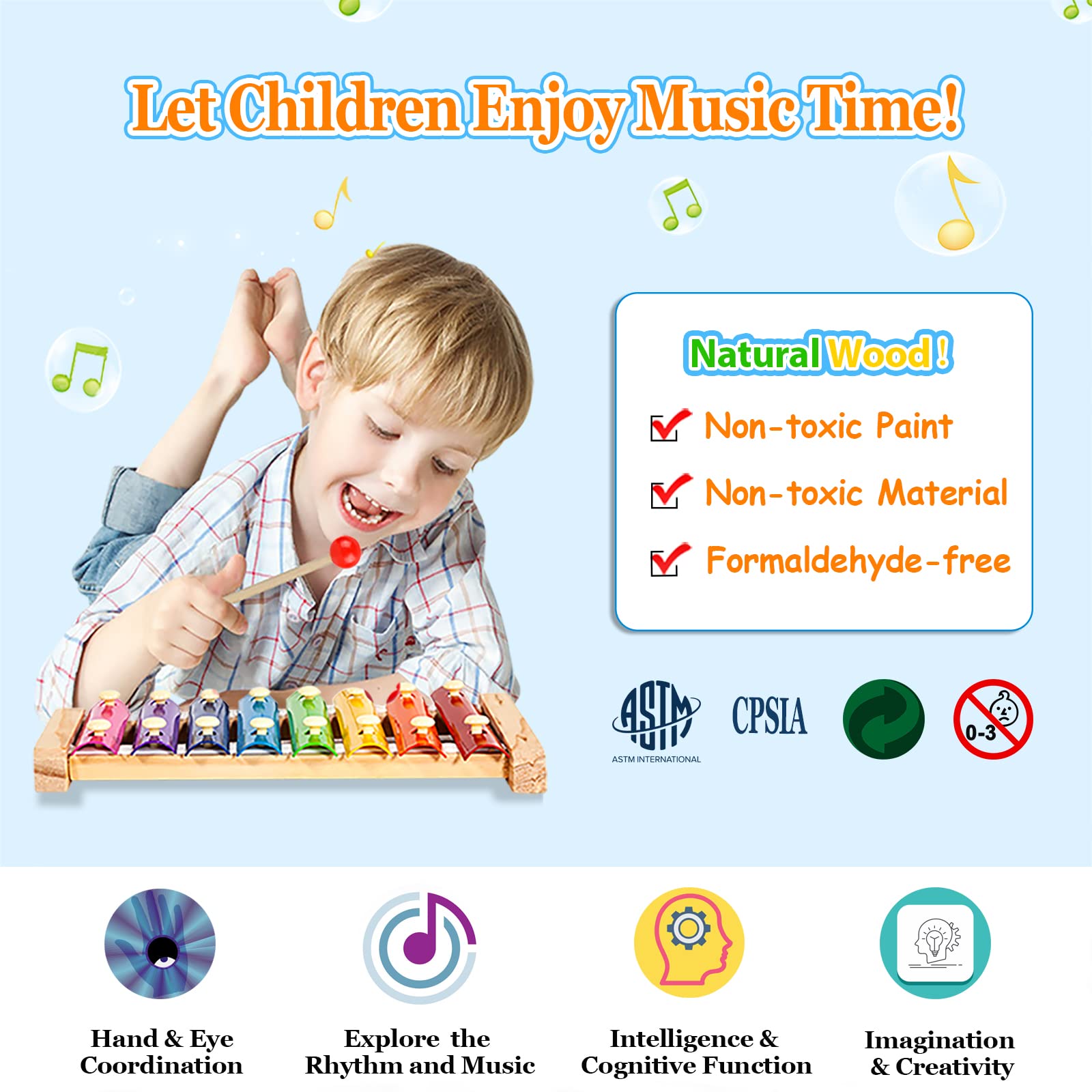 Toddler Musical Instruments Set, 32 PCS 19 Kinds Wooden Percussion Instruments Toys for Kids Playing Preschool Education, Early Learning Baby Musical Toys for Boys and Girls Gift