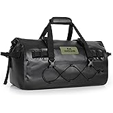Marscamd Waterproof Motorcycle Dry Bag, Tail Saddle Luggage Roll-Top Design | 4 Quick-Release Mounting Straps, Universal Fit for Motorbikes, Travel Duffel for Camping &amp; Road Trips (60L, Black)