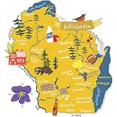 Allport Editions Hello : Wisconsin Kitchen Towel - 100% Cotton Kitchen Dish Towel