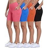 ATHVOTAR Biker Shorts Women with Pockets - 3"/5"/8" High Waisted Workout Spandex Tummy Control Gym Running Yoga Shorts