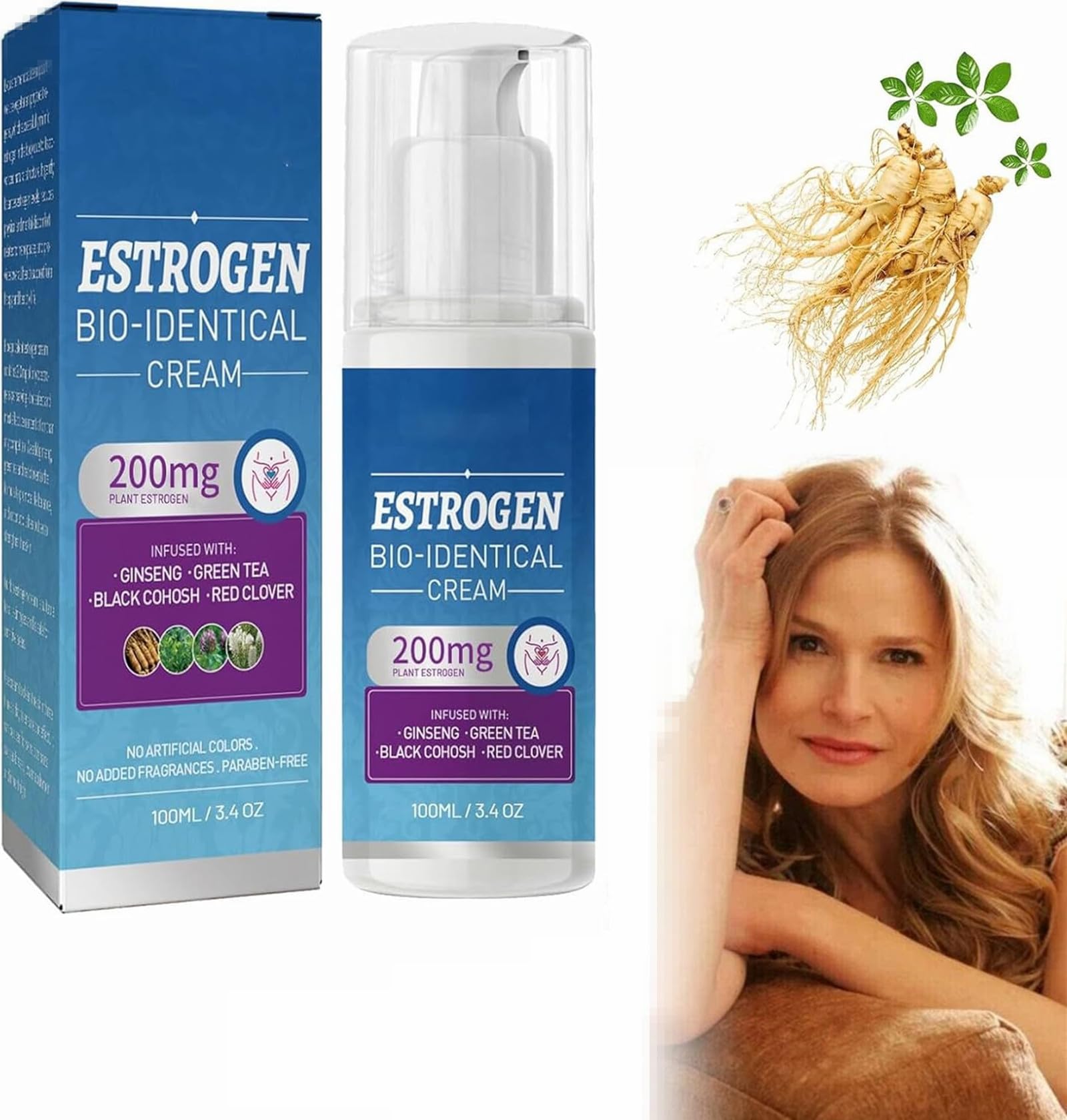 Cream for Relieving Menopause, Natural Bioidentical Menopause Relief Balance, Female Menopause Cream, Relief Menopause Cream, Menopause Relief Cream for Women, Relaxing Menopause Cream, 100ml