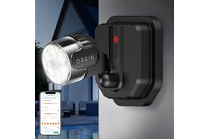 OREiN Outdoor Motion Sensor Light, Smart Motion Lights for Outside with BLE Mesh Bluetooth APP Control, 720LM/5.5W 5000K, LED Flood Light Security Light with IP65 Waterproof, Black (Hardwired)
