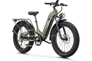 Aipas M1 Pro Electric Bike, 1800W Peak Motor Electric Bike for Adults, 48V 17.5Ah, 26'' x 4.0'' Fat Tire Electric Mountain Bike, Ebike with 85 Miles, 36MPH, 7 Speed 110Nm and Dual Suspension
