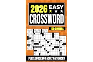 Easy Crossword Puzzle Book for Adults and Seniors with 100 Puzzles: Engaging Brain Workouts to Enhance Focus and Promote Relaxation (Gifts for Men & Women)