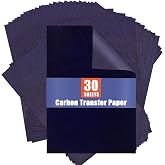 PSLER Blue Carbon Paper for Tracing - 30Pcs Graphite Transfer Paper, A4 | Use with Tracing Paper, Carbon Copy Paper for Drawing Patterns on Wood, Canvas, Fabric, Artist Lettering &amp; Sketching