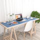 Hsurbtra 48 x 17 PU Leather Desk Pad Non-Slip Waterproof Large Desk Mat Dark view 7