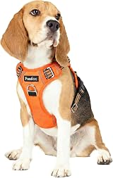 Funfox Dog Harness Medium No Pull Front Clip Reflective Adjustable Vest Orange M