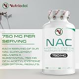 Nutriodol NAC Supplement 750mg Vegan Capsules - 180 Count view 4