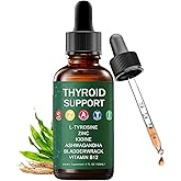 Kindled Thyroid Support Drops - Actora Liquid Drops Formula with Selenium, Iodine, Ashwagandha & Zinc for Energy & Metabolism Support, Berry Flavor, 4 fl oz
