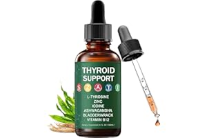 HABOHUSE Kindled Thyroid Support Drops - Actora Liquid Drops Formula with Selenium, Iodine, Ashwagandha & Zinc for Energy & Metabolism Support, Berry Flavor, 4 fl oz