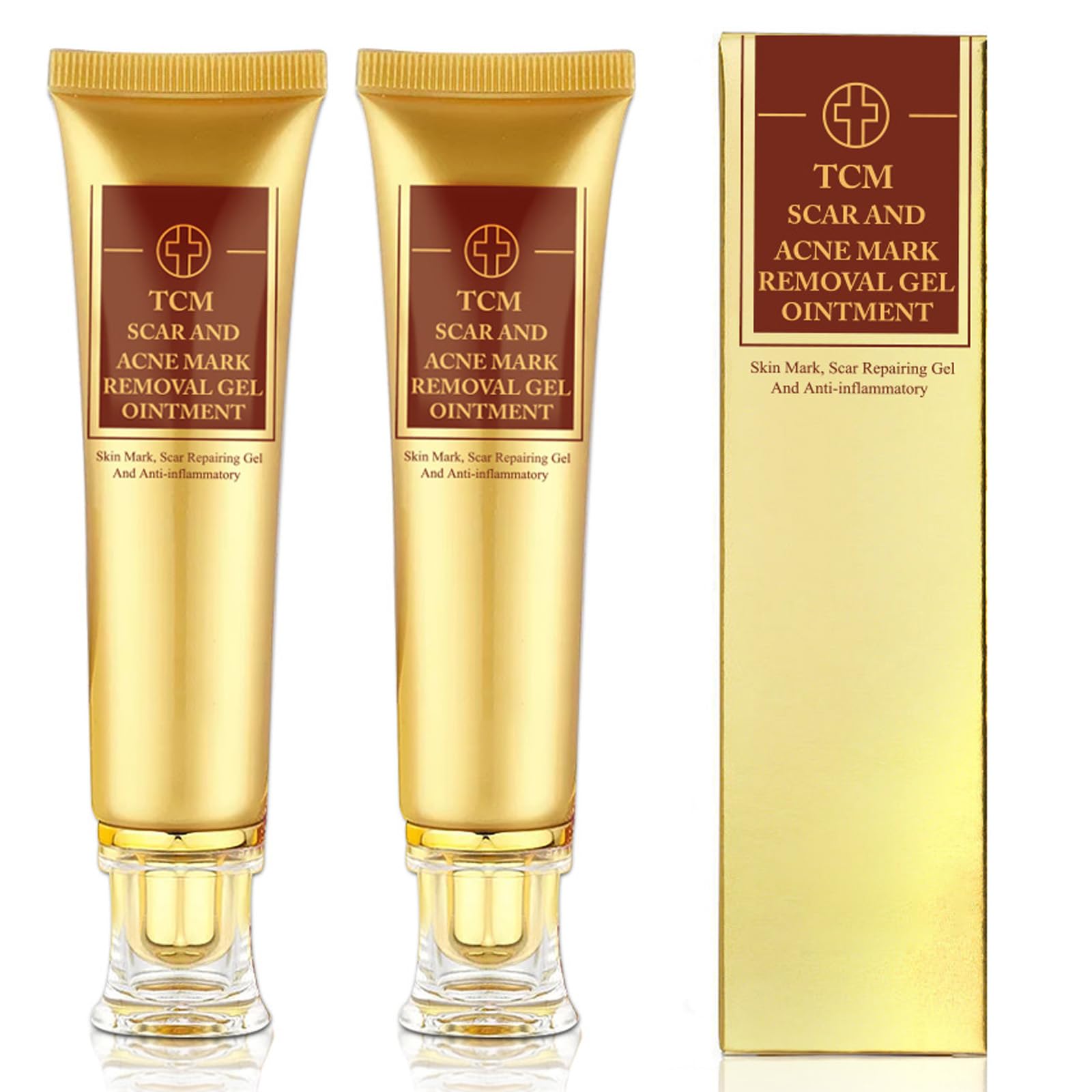 Scar Removal Gel, 2 pack Scar Cream Gel for Burns, Cuts, Stretch Marks, Acne Spots, Face and Body for Improved Appearance