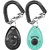 Dogs Clicker, [2 Pcs] Diyife Clickers for Dog Training with Wrist Strap Clicker Training for Dog Puppy Cat(Black&Green)