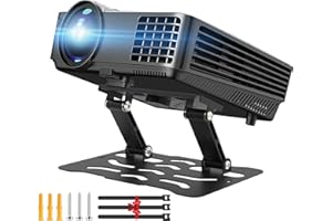 2-Be-Best Adjustable Projector Stand, 3-in-1 Desk / Wall / Ceiling Mount with 180° Dual-Axis Rotation, Carbon Steel Desktop P