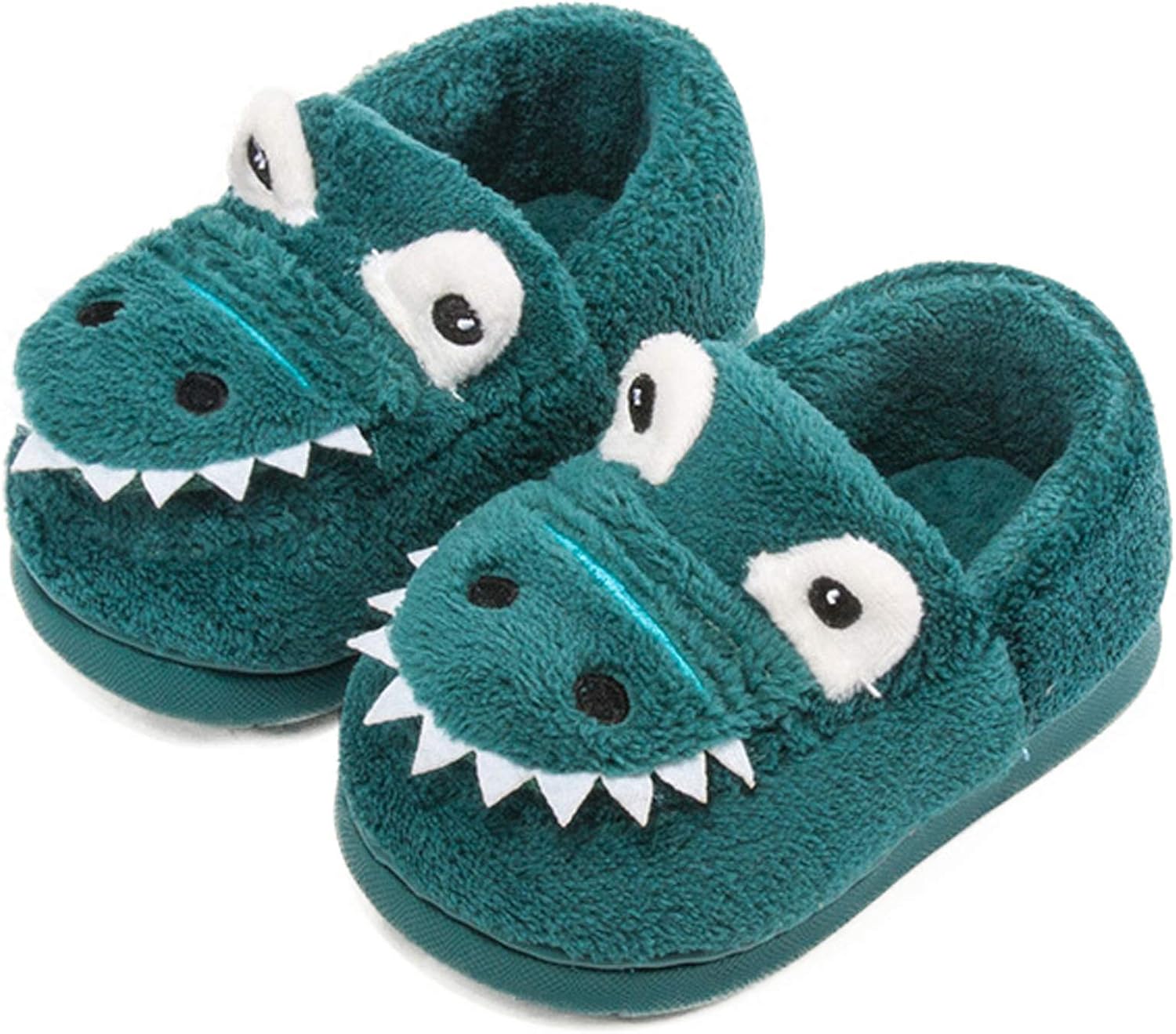 heekpek Cute Dinosaur Slippers Slip on Winter Warm for Boys Girls