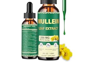 FitEval Mullein Drops for Lungs - Lung Cleanse & Detox, Respiratory & Immune Support, Vegan Mullein Leaf Extract with Calendula & Elderberry | Non-GMO | Alcohol-Free | 2 Fl Oz