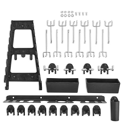 VonHaus 30pc Pegboard Accessory Set with Hooks, Bins and Shelf for Tools, Parts and Spares - Only Compatible with The Metal Pegboard 9100072 - Do Not Fit Standard Pegboards