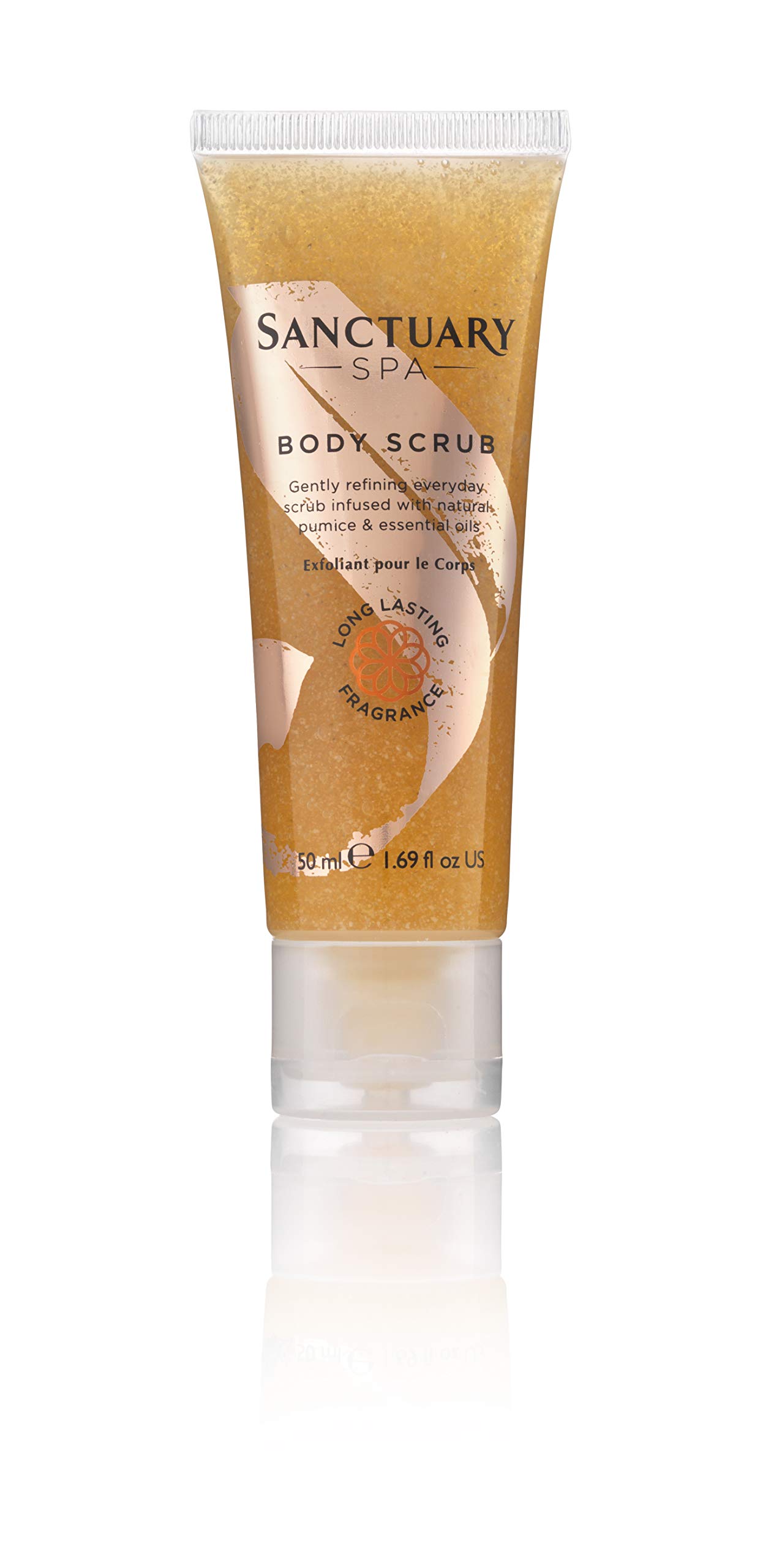 Sanctuary Spa Body Scrub with Natural Pumice and Essential Oils, Vegan and Cruelty Free, 50ml