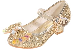 Onyxeey High Heels for Kids Princess Shoes Flats Wedding Party for Girls Toddler Little Kid