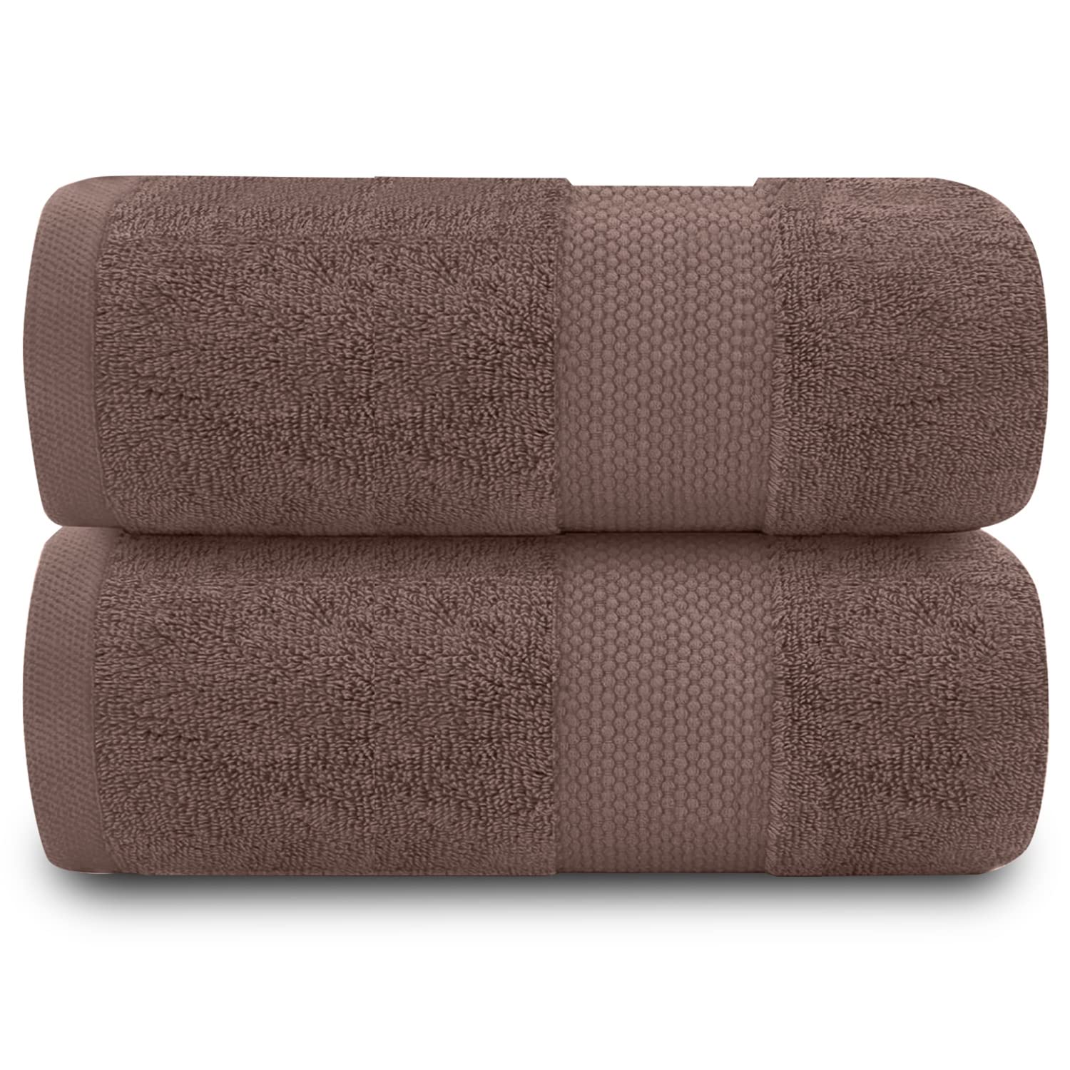 GC GAVENO CAVAILIA Fade Resistant Bathroom Towels Set, 700 GSM Premium Quality Extra Absorbent 100% Cotton Bath Towel, Camel, 2PK Bath Sheet, 555865