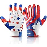 ATERCEL Youth Football Gloves Kids Sticky Receiver Gloves Grip Football Glove for Boys Girls