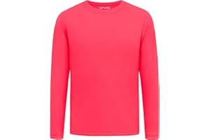 WVQ Youth Neon Shirts Dry Fit Long Sleeve Athletic T-Shirts Boys Girls UPF 50+ Quick Dry Neon Shirt for Kids 2T to Youth
