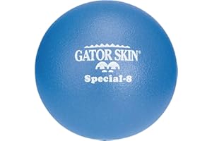 S&S Worldwide Gator Skin Special-8 Foam Ball. 8" Blue, PU Coated Ball with Medium Density Foam Core. No-Sting Balls for kids and teens are Great for GaGa Pits, Kickball, Dodgeball, PE Games and More.