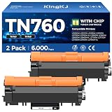 TN760 Black Toner Cartridge 2-Pack Compatible Replacement for Brother TN-760 TN730 MFC-L2710DW MFC-L2750DW HL-L2350DW DCP-L2550DW HL-L2395DW HL-L2370DW HL-L2325DW HL-L2390DW MFC-L2690DW Laser Printer