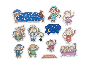 CHEFAN Felt Flannel Board Stories for Toddler, Five Little Monkeys Jumping On The Bed, Preschool Felt Activities, Flannel Graphic