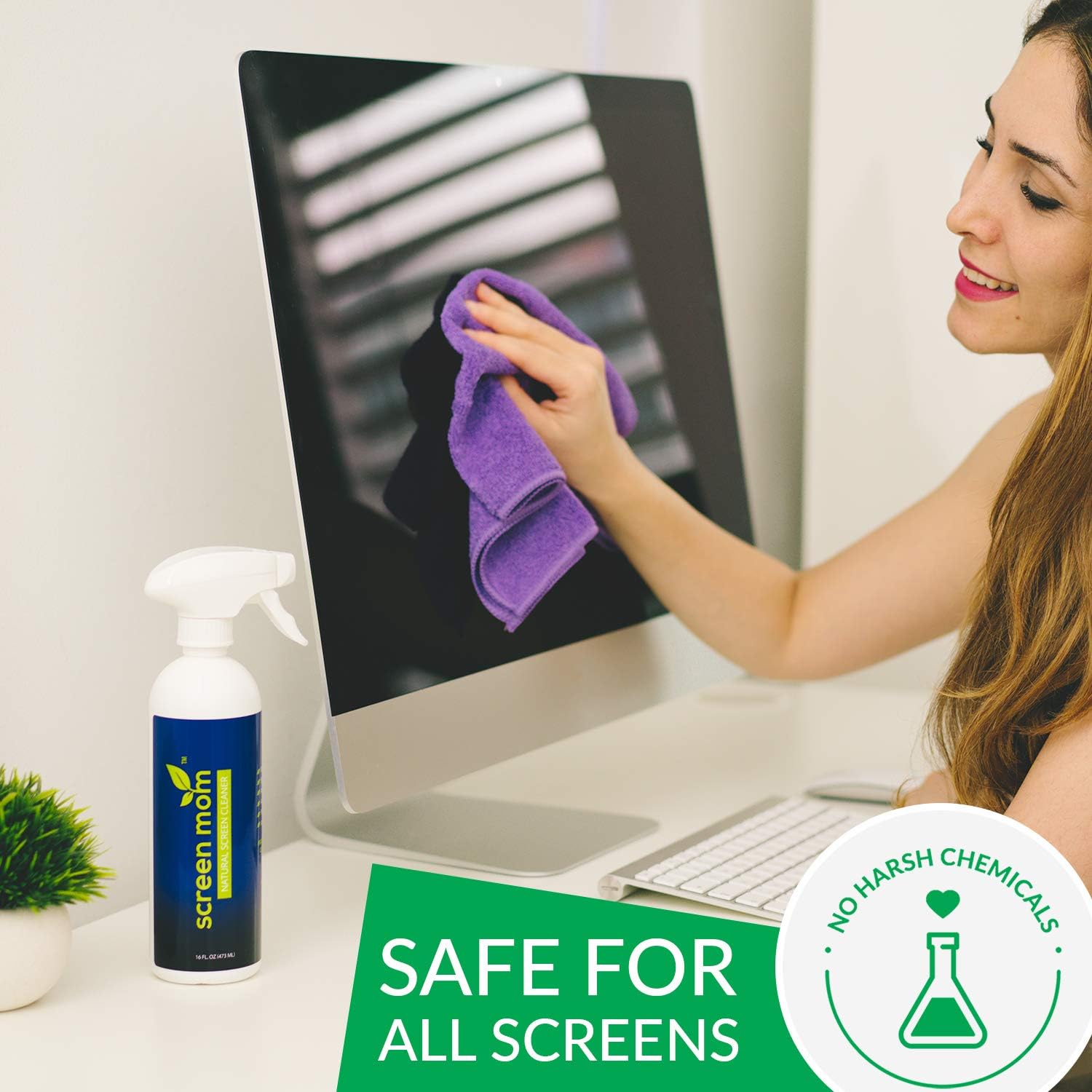 Screen Cleaner Kit - Best for LED & LCD TV, Computer Monitor, Laptop, and iPad Screens – Contains Over 1,572 Sprays in Each Large 16 Ounce Bottle – Includes Premium Microfiber Cloth: Computers & Accessories