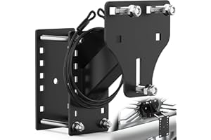 PAULINN Trailer Spare Tire Mount, 3-Nuts Upgraded Universal Spare Tire Carrier, Fits 4/5 / 6/8 Lugs Wheels on 4", 4.5'', 4.75'', 5'', 5.5'' & 6'' Bolt Patterns, 180 LBS, w/Anti-Theft Rope