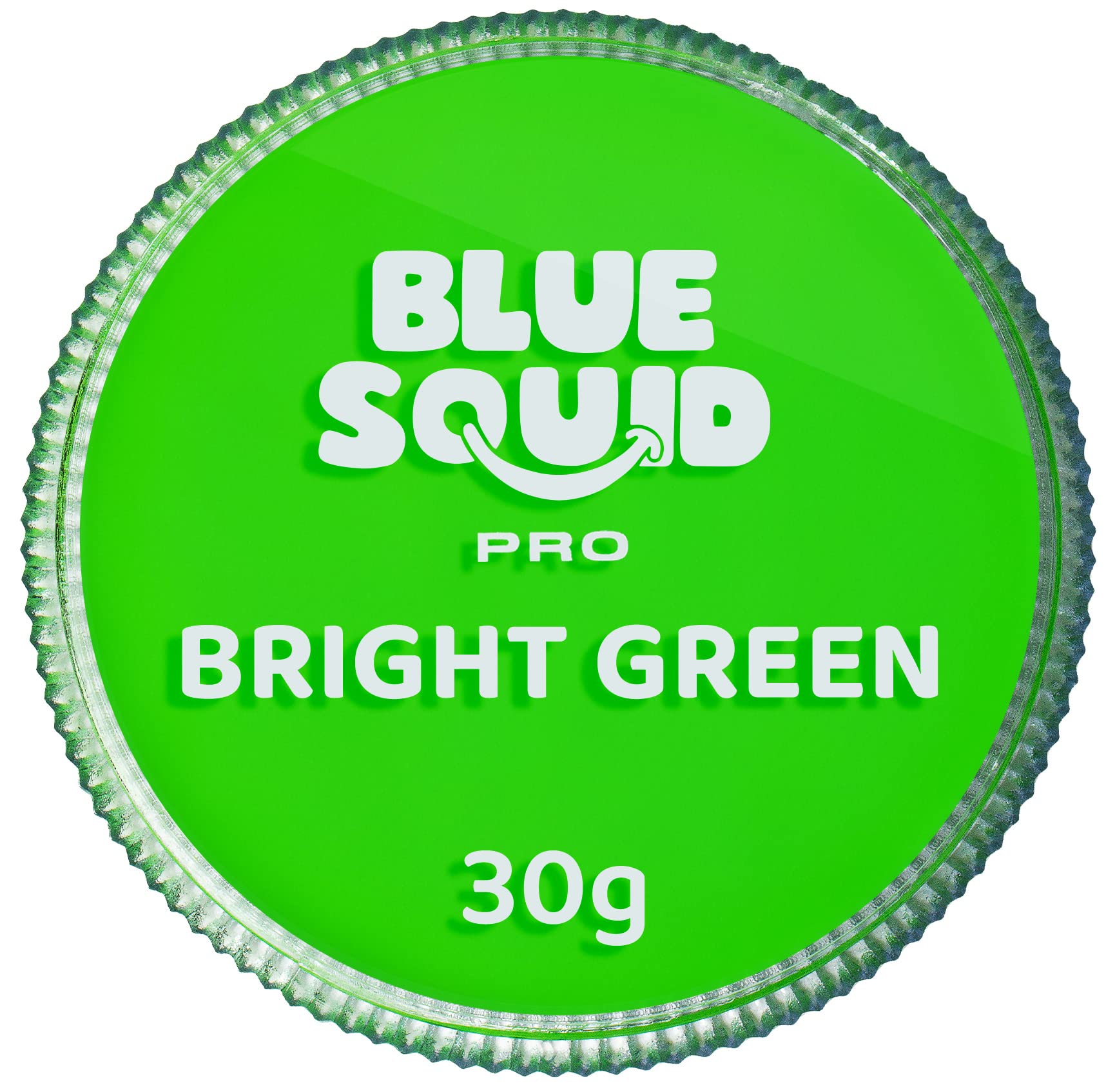 Blue Squid PRO Face Paint - Professional Water Based Single Cake Facepaint & Body Paints - SFX Makeup, Kids Adults Painting for Costume, Halloween Face Paints for Children - Bright Green 30g / 1oz