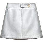 WELAKEN Girls and Toddler's Faux Leather Short Skirts with Side Pocket