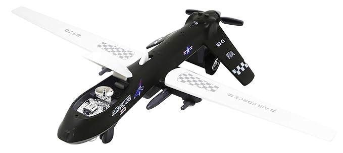 Fusine Sonic Dragon Wing Die Cast Metal Unmanned Combat Aircraft (Mud Green)